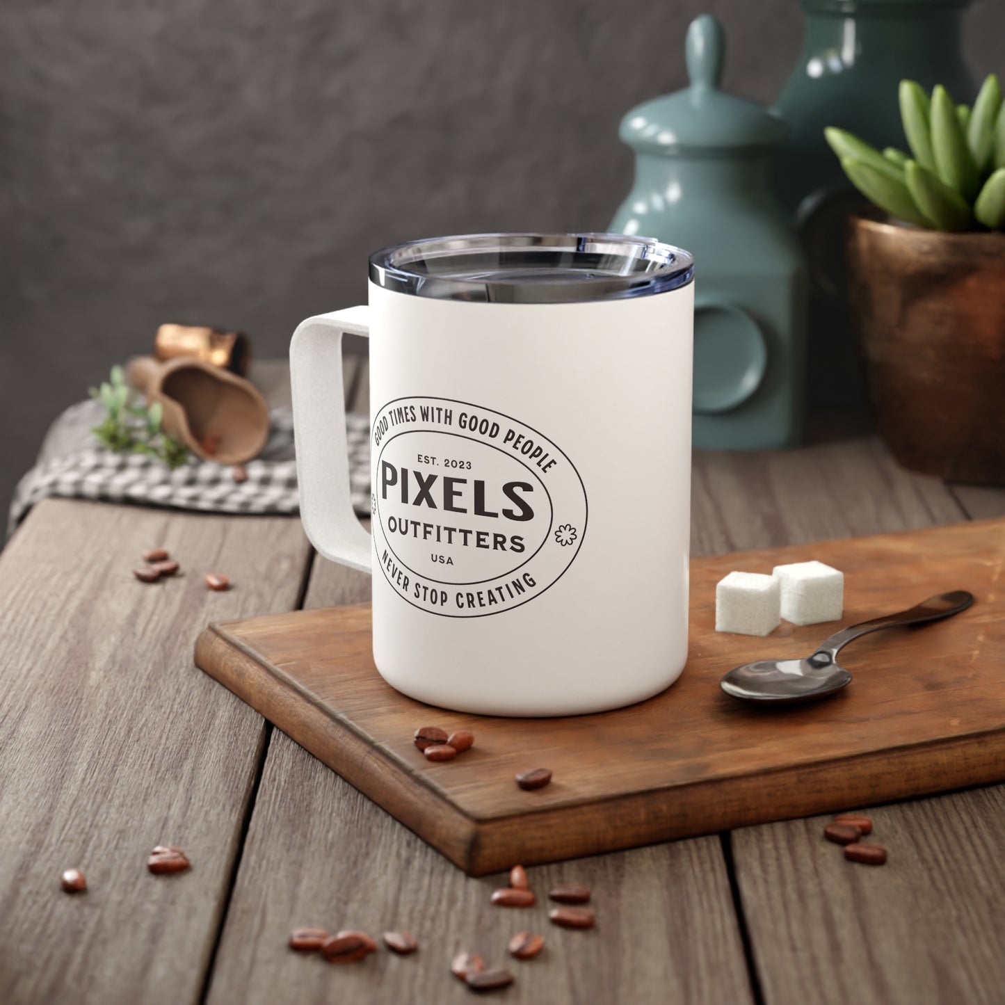 INSULATED COFFEE MUG, 10oz